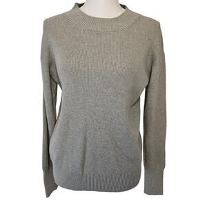Tommy John Ribbed Women's Gray Lounge tri-blend Crew Neck Sweater Size Medium‎